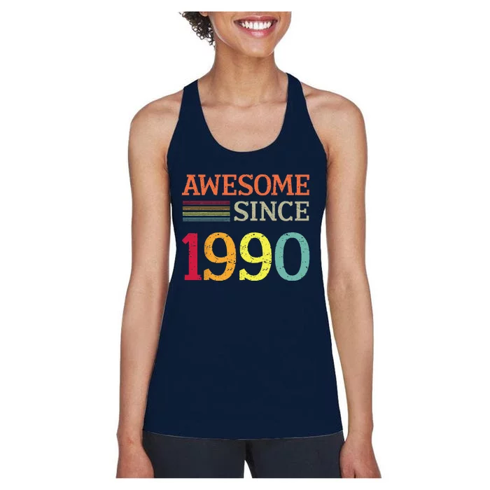 Awesome Since 1990 33th Birthday Retro Vintage Women's Racerback Tank