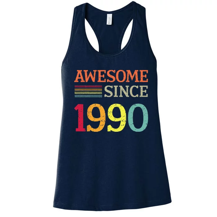 Awesome Since 1990 33th Birthday Retro Vintage Women's Racerback Tank