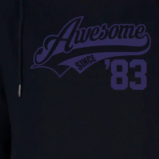 Awesome Since 1983 Funny Womens Funnel Neck Pullover Hood