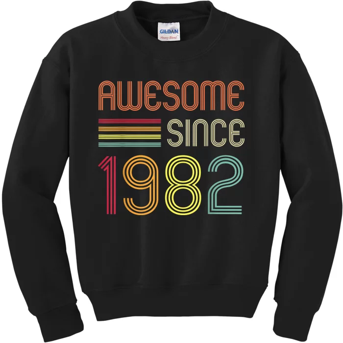 Awesome Since 1982 41st Birthday Retro Kids Sweatshirt