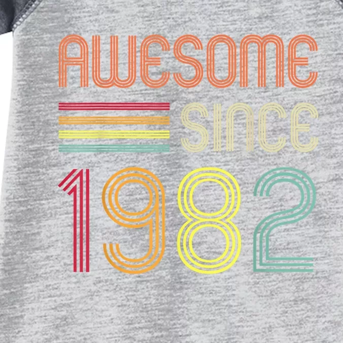 Awesome Since 1982 41st Birthday Retro Infant Baby Jersey Bodysuit