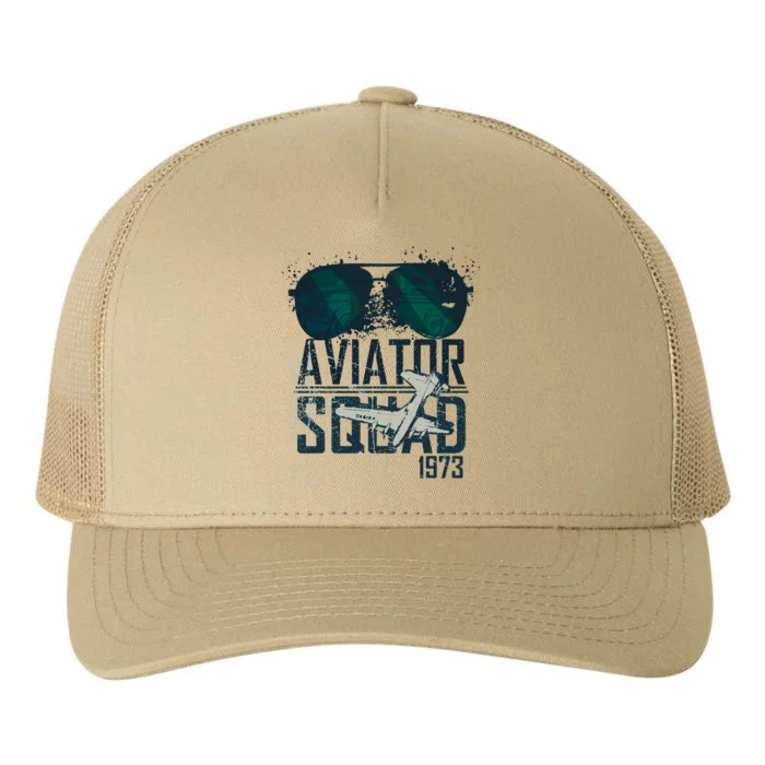 Aviator Squad 1973 Aviator Sunglasses Reflection Squad 1973 Yupoong Adult 5-Panel Trucker Hat