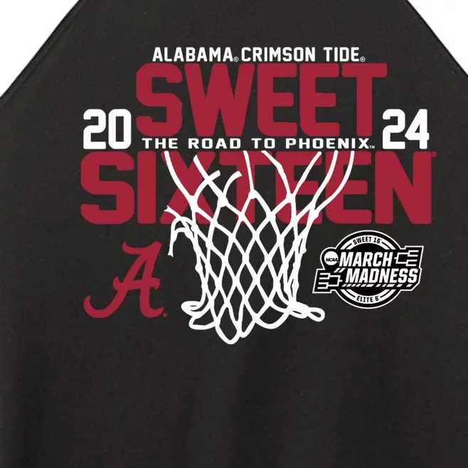 Alabamacrimsontide Sweet 16 2024 March Madness Basketball Women’s Perfect Tri Rocker Tank