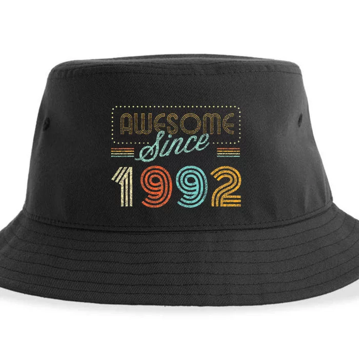 Awesome Since 1992 Year Of Birth Birthday Sustainable Bucket Hat