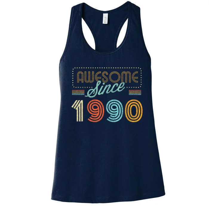 Awesome Since 1990 Year Of Birth Birthday Women's Racerback Tank