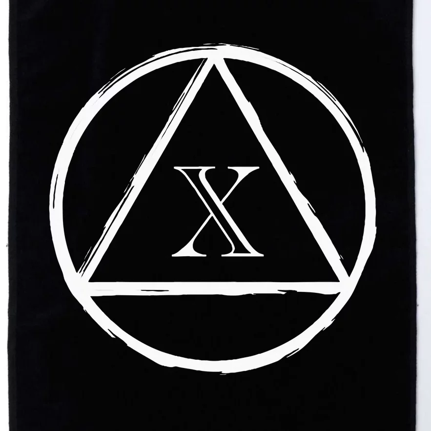 Aa Sobriety 10 Yr Abstinence 10 Years Sober Anniversary Platinum Collection Golf Towel