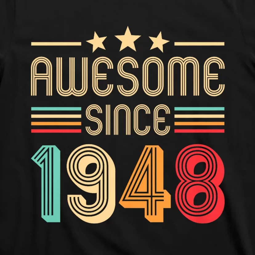 Awesome Since 1948 Birthday Retro T-Shirt