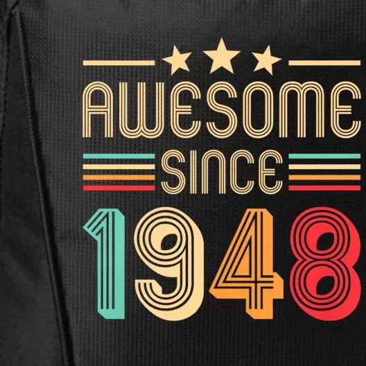 Awesome Since 1948 Birthday Retro City Backpack