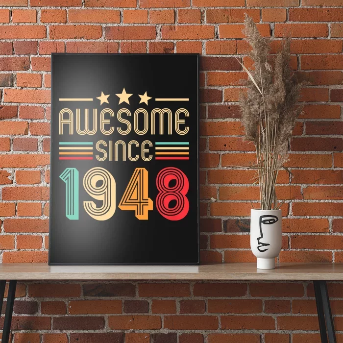 Awesome Since 1948 Birthday Retro Poster