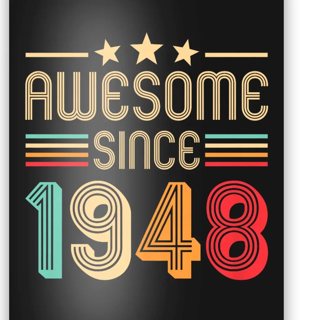 Awesome Since 1948 Birthday Retro Poster