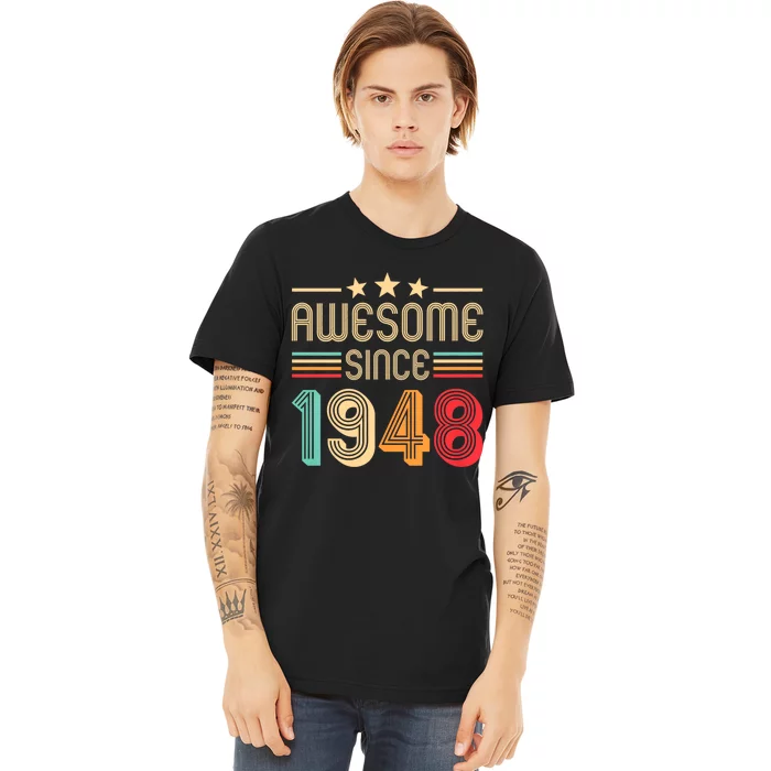 Awesome Since 1948 Birthday Retro Premium T-Shirt