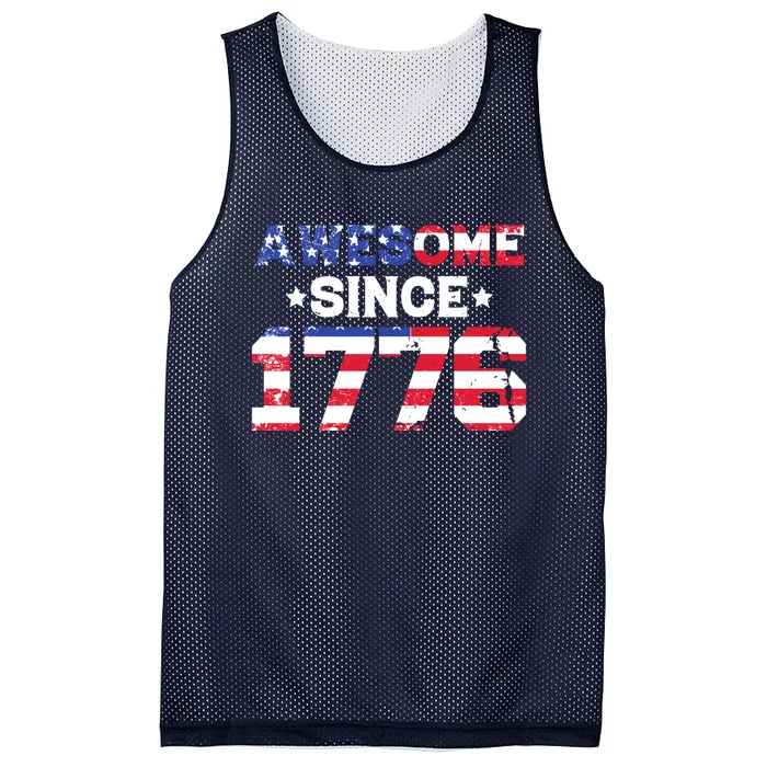 Awesome Since 1776 Patriotic Usa Flag Mesh Reversible Basketball Jersey Tank