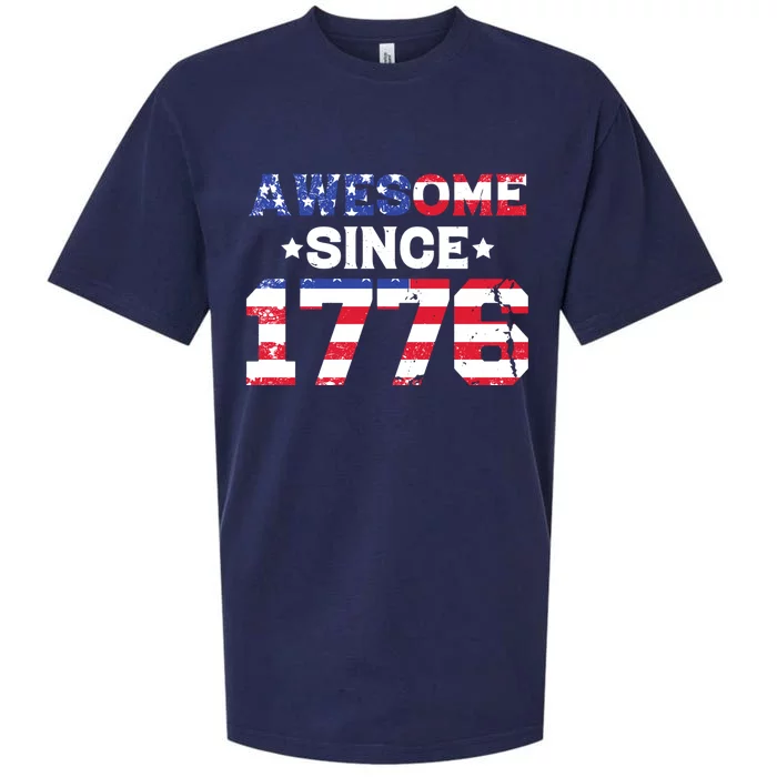 Awesome Since 1776 Patriotic Usa Flag Sueded Cloud Jersey T-Shirt