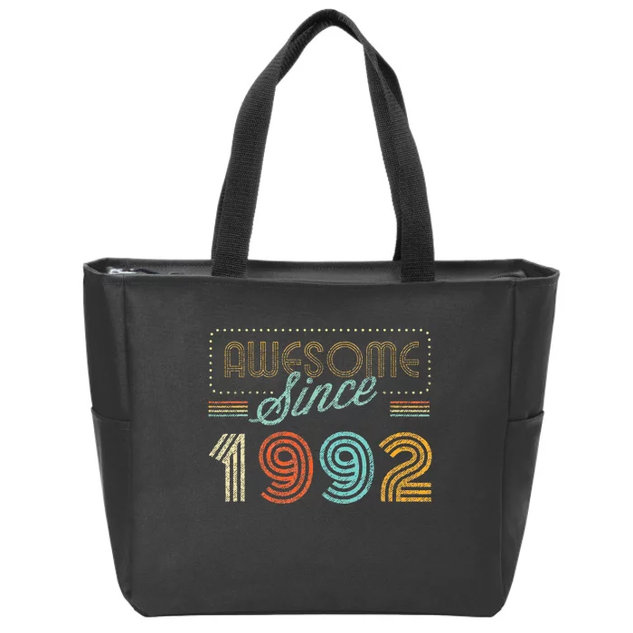 Awesome Since 1992 Year Of Birth Birthday Zip Tote Bag