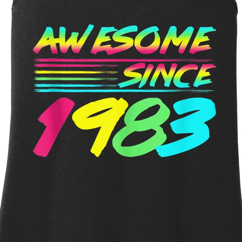 Awesome Since 1983 80s Retro 40th Birthday Ladies Essential Tank