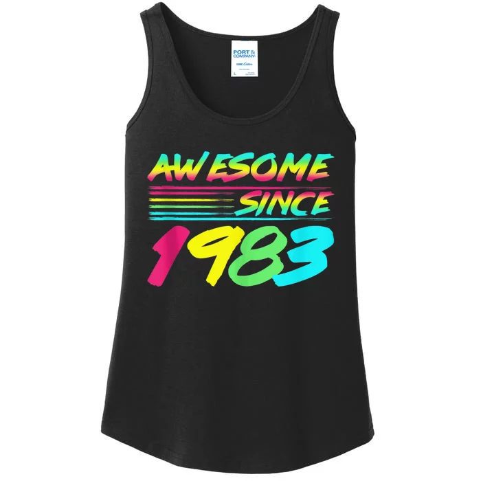 Awesome Since 1983 80s Retro 40th Birthday Ladies Essential Tank