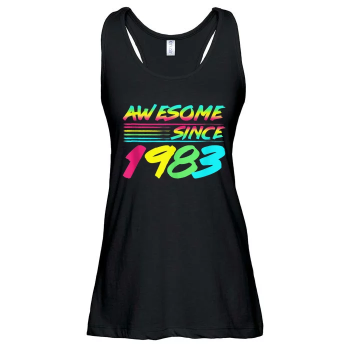 Awesome Since 1983 80s Retro 40th Birthday Ladies Essential Flowy Tank