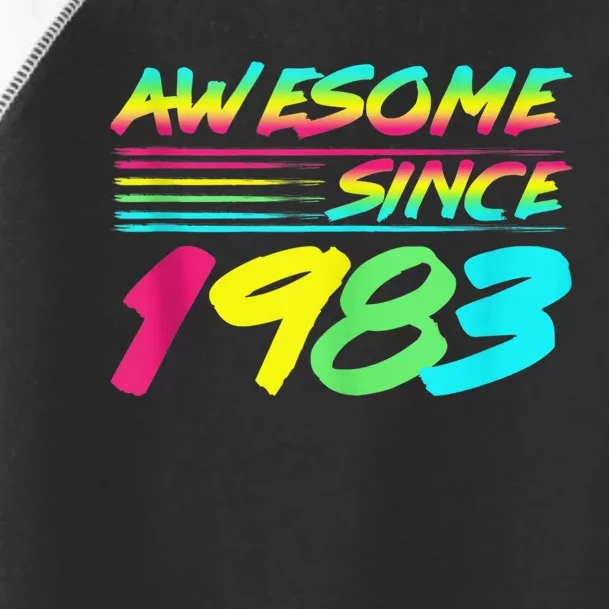 Awesome Since 1983 80s Retro 40th Birthday Toddler Fine Jersey T-Shirt