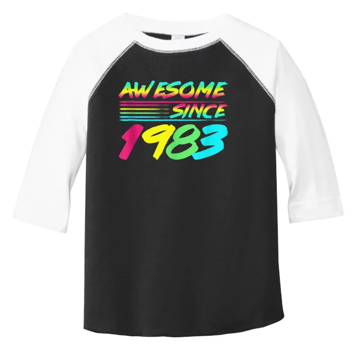 Awesome Since 1983 80s Retro 40th Birthday Toddler Fine Jersey T-Shirt