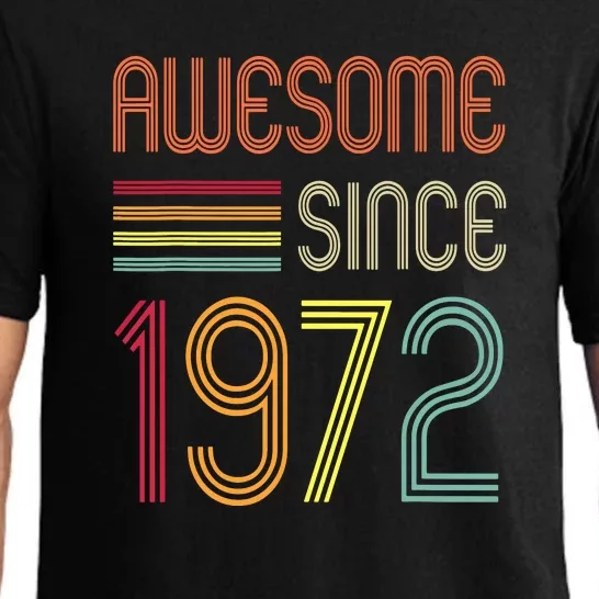 Awesome Since 1972 50th Birthday Retro Pajama Set