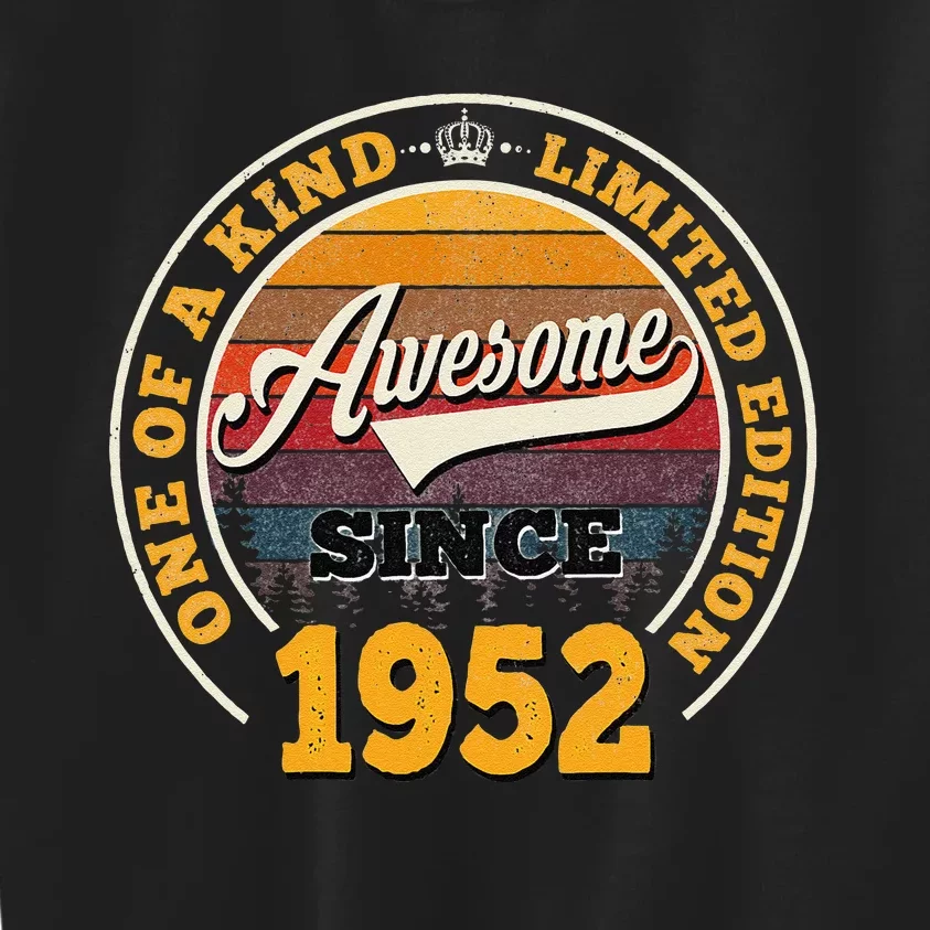 Awesome Since 1952 71st Birthday For 71 Years Old Kids Sweatshirt