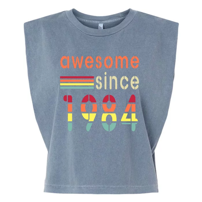 Awesome Since 1984 Birthday Retro Cool Gift Garment-Dyed Women's Muscle Tee