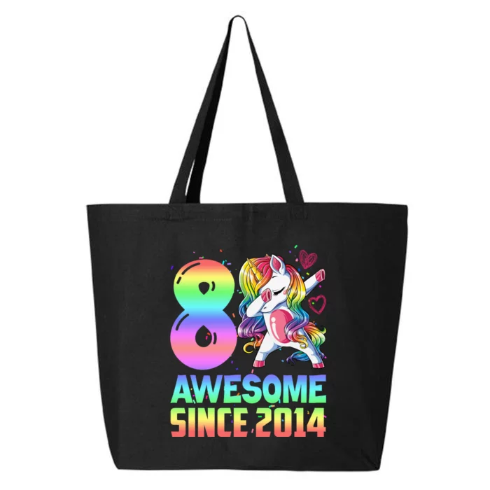 Awesome Since 2014 Unicorn 8th Birthday 8 Years Old 25L Jumbo Tote