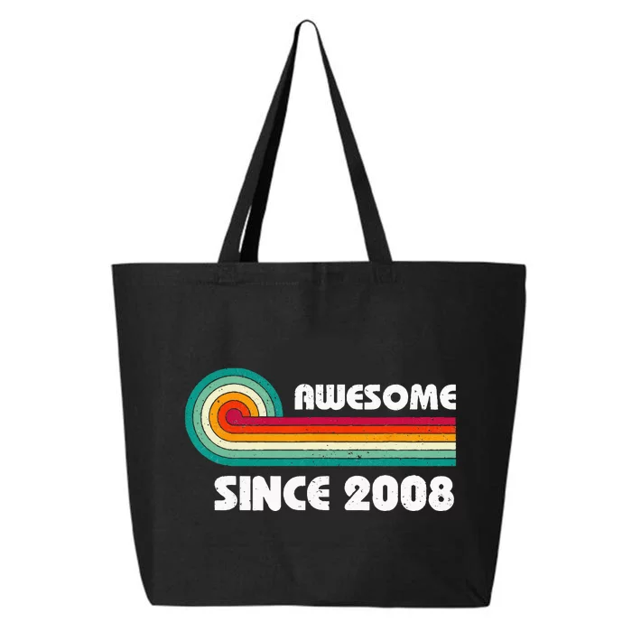 Awesome Since 2008 15th Birthday Vintage Retro 25L Jumbo Tote