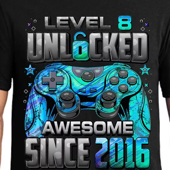 Awesome Since 2016 8th Birthday Gaming Pajama Set