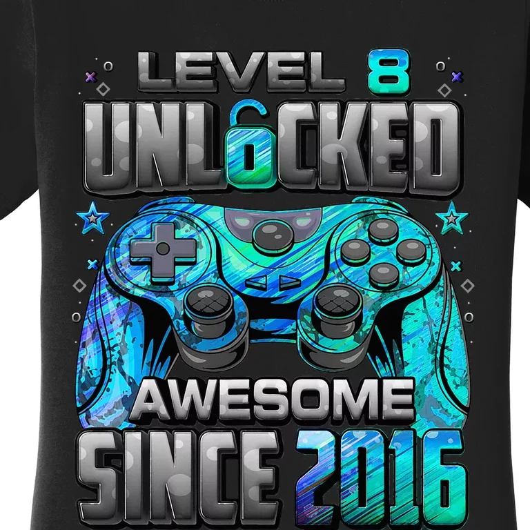 Awesome Since 2016 8th Birthday Gaming Women's T-Shirt