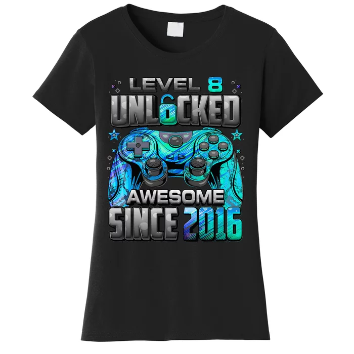 Awesome Since 2016 8th Birthday Gaming Women's T-Shirt