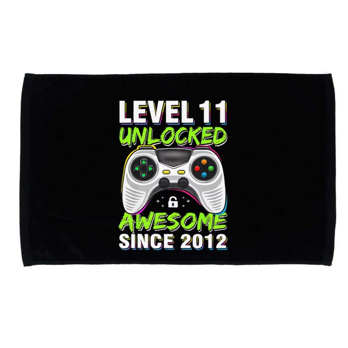 Awesome Since 2012 11th Level 11 Unlocked Birthday Vintage Microfiber Hand Towel