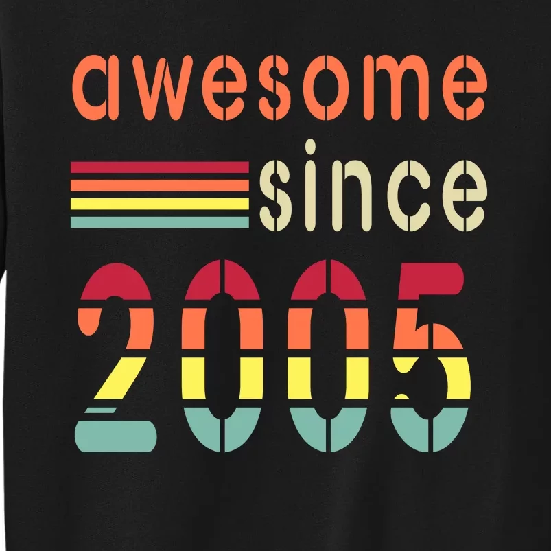 Awesome Since 2005 Birthday Retro Cool Gift Sweatshirt