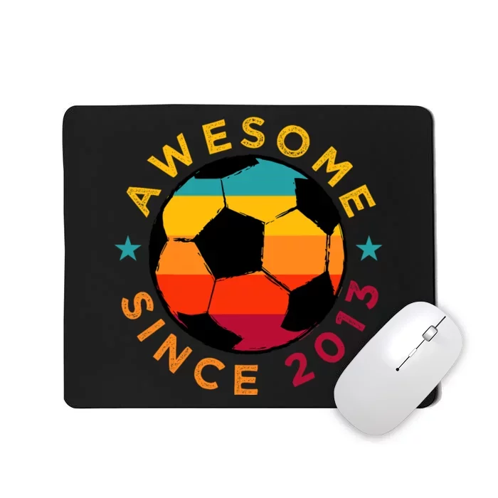 Awesome Since 2013 Soccer Birthday Party Bday Team Mousepad