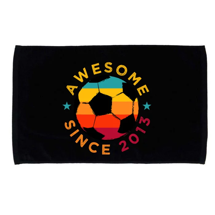 Awesome Since 2013 Soccer Birthday Party Bday Team Microfiber Hand Towel