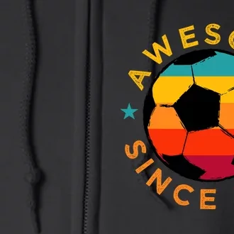 Awesome Since 2013 Soccer Birthday Party Bday Team Full Zip Hoodie