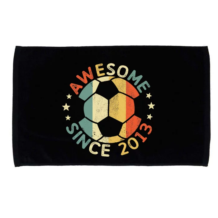 Awesome Since 2013 10th Birthday 10 Year Old Soccer Player T Microfiber Hand Towel