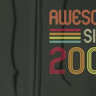 Awesome Since 2005 18th Birthday Retro Full Zip Hoodie