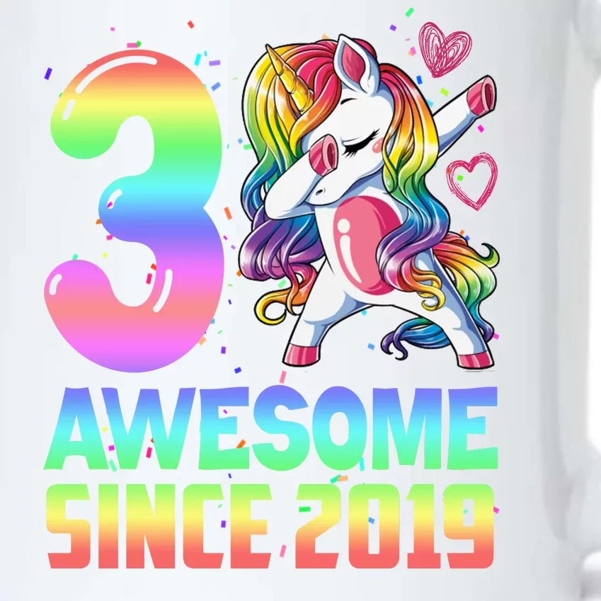 Awesome Since 2019 Unicorn 3rd Birthday 3 Years Old Black Color Changing Mug