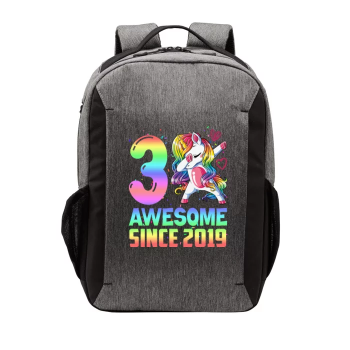 Awesome Since 2019 Unicorn 3rd Birthday 3 Years Old Vector Backpack