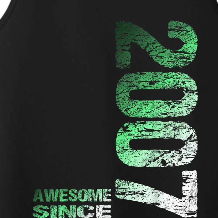 Awesome since 2007 16th Birthday Born 2007 Performance Tank