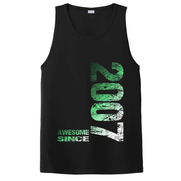 Awesome since 2007 16th Birthday Born 2007 Performance Tank