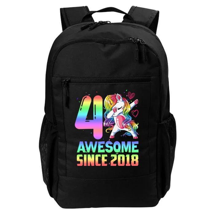 Awesome Since 2018 Unicorn 4th Birthday 4 Years Old Daily Commute Backpack