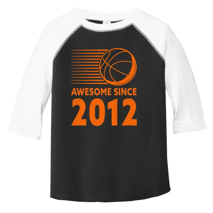 Awesome Since 2012 Basketball 11th Birthday Toddler Fine Jersey T-Shirt