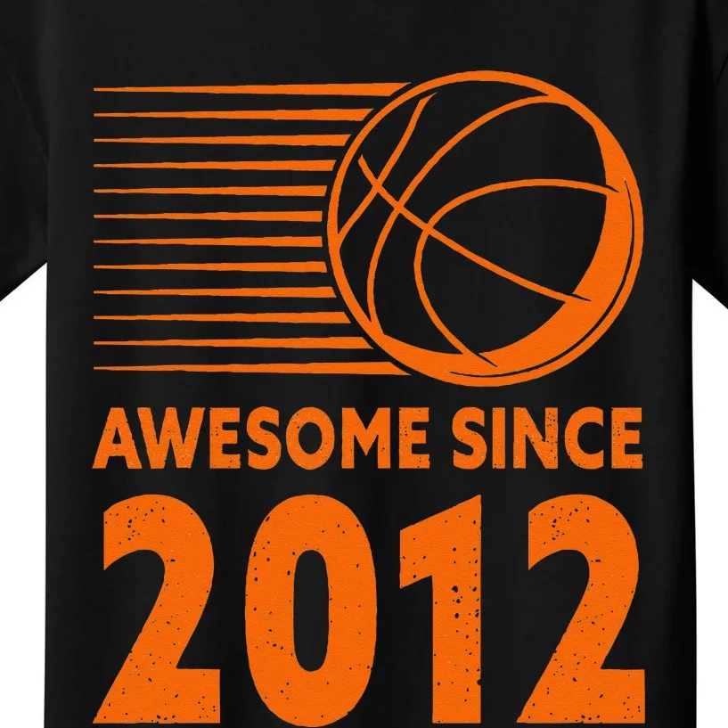 Awesome Since 2012 Basketball 11th Birthday Kids T-Shirt