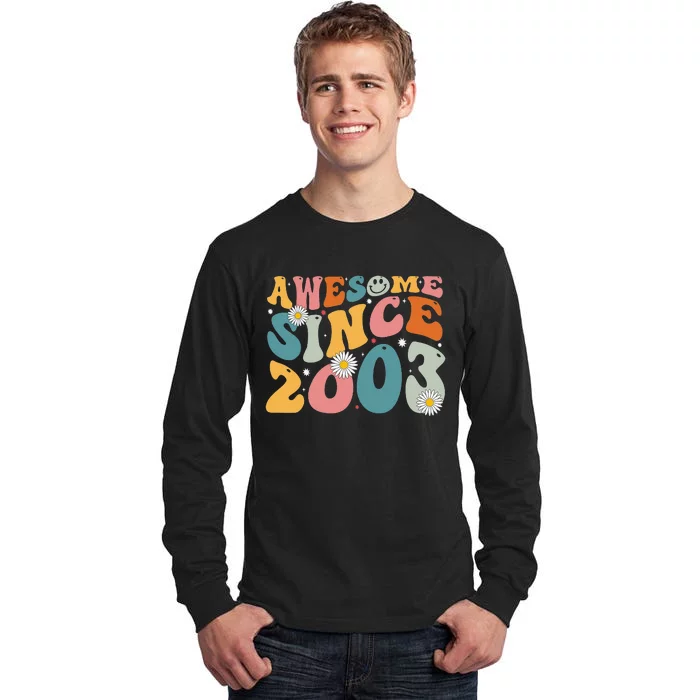 Awesome Since 2003 20th Birthday Retro Gifts Born In 2003 Tall Long Sleeve T-Shirt