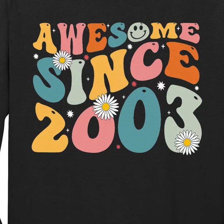 Awesome Since 2003 20th Birthday Retro Gifts Born In 2003 Tall Long Sleeve T-Shirt