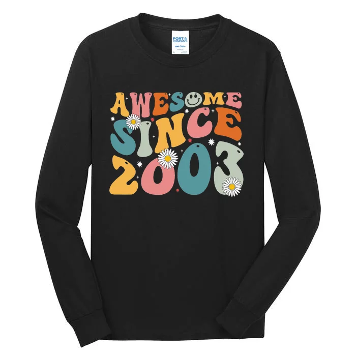 Awesome Since 2003 20th Birthday Retro Gifts Born In 2003 Tall Long Sleeve T-Shirt