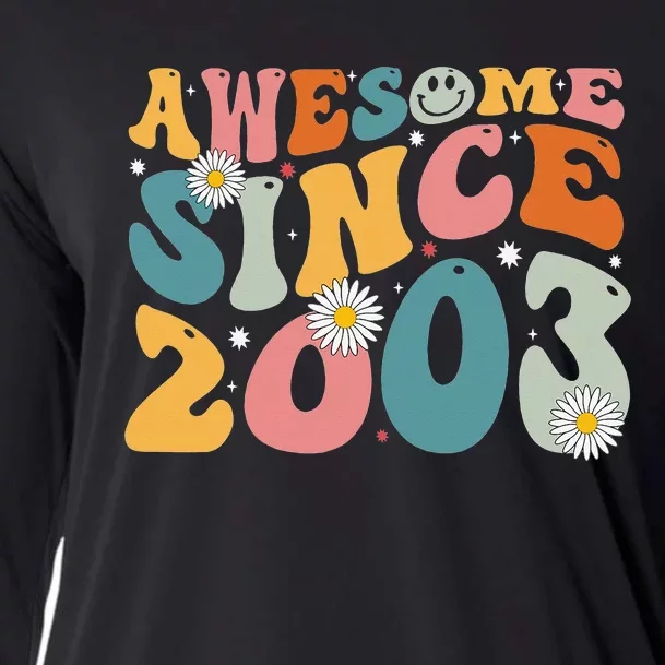 Awesome Since 2003 20th Birthday Retro Gifts Born In 2003 Cooling Performance Long Sleeve Crew