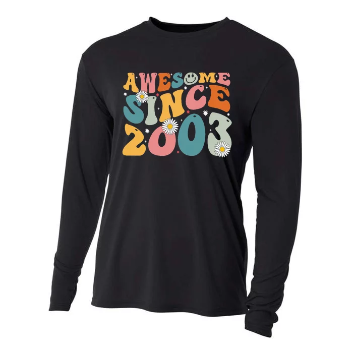 Awesome Since 2003 20th Birthday Retro Gifts Born In 2003 Cooling Performance Long Sleeve Crew